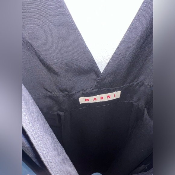 Marni Deep Purple V Neck Dress, size 44 - Picture 9 of 10